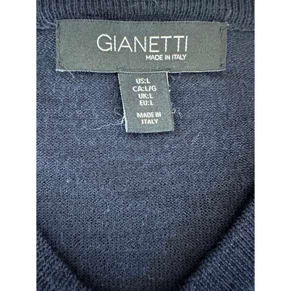 Gianetti Women’s Size Large Black Chevron Print Sweater - Picture 2 of 6